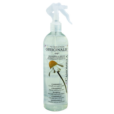 Officinalis Shampoo a secco per cavalli alla Camomilla, Rosa, Mirtillo e Malva, Lavanda, Salvia 500 ml