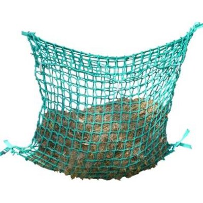 Lso Nets Rete per fieno antispreco 150 x 90 cm con agganci laterali e maglie da 2,5 cm