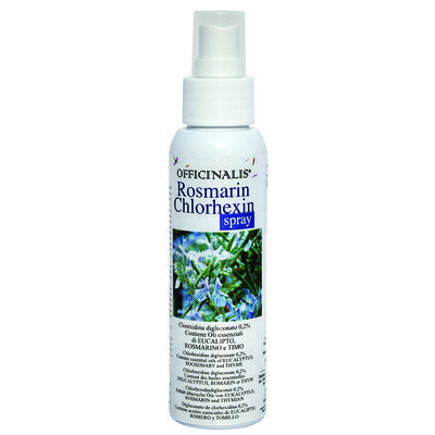 Officinalis Rosmarin Clorexidin Spray - favorisce la rigenerazione cutanea, stimola e aiuta la cute nella riepitelizzazione 125 ml