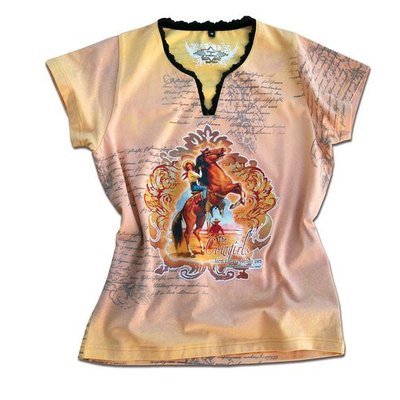 Stars & Stripes T-Shirt donna con stampa Wild Horse