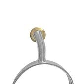 Equestro Speroni inglesi con rotella orizzontale curva in ottone 