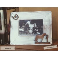 Cornice portafoto in legno con sagoma ragazza