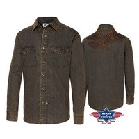 Camicia western da uomo Golden Eagle 100% cotone
